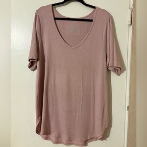Elegant Mauve Scoop Neck Sweater